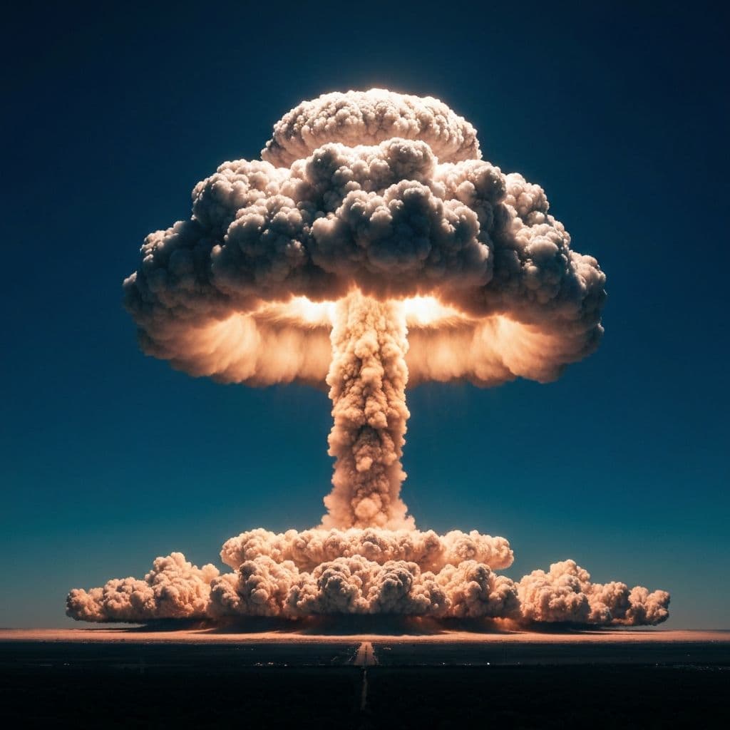 Nuclear explosion mushroom cloud